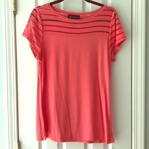 I•N•C Beautiful coral dressy tee